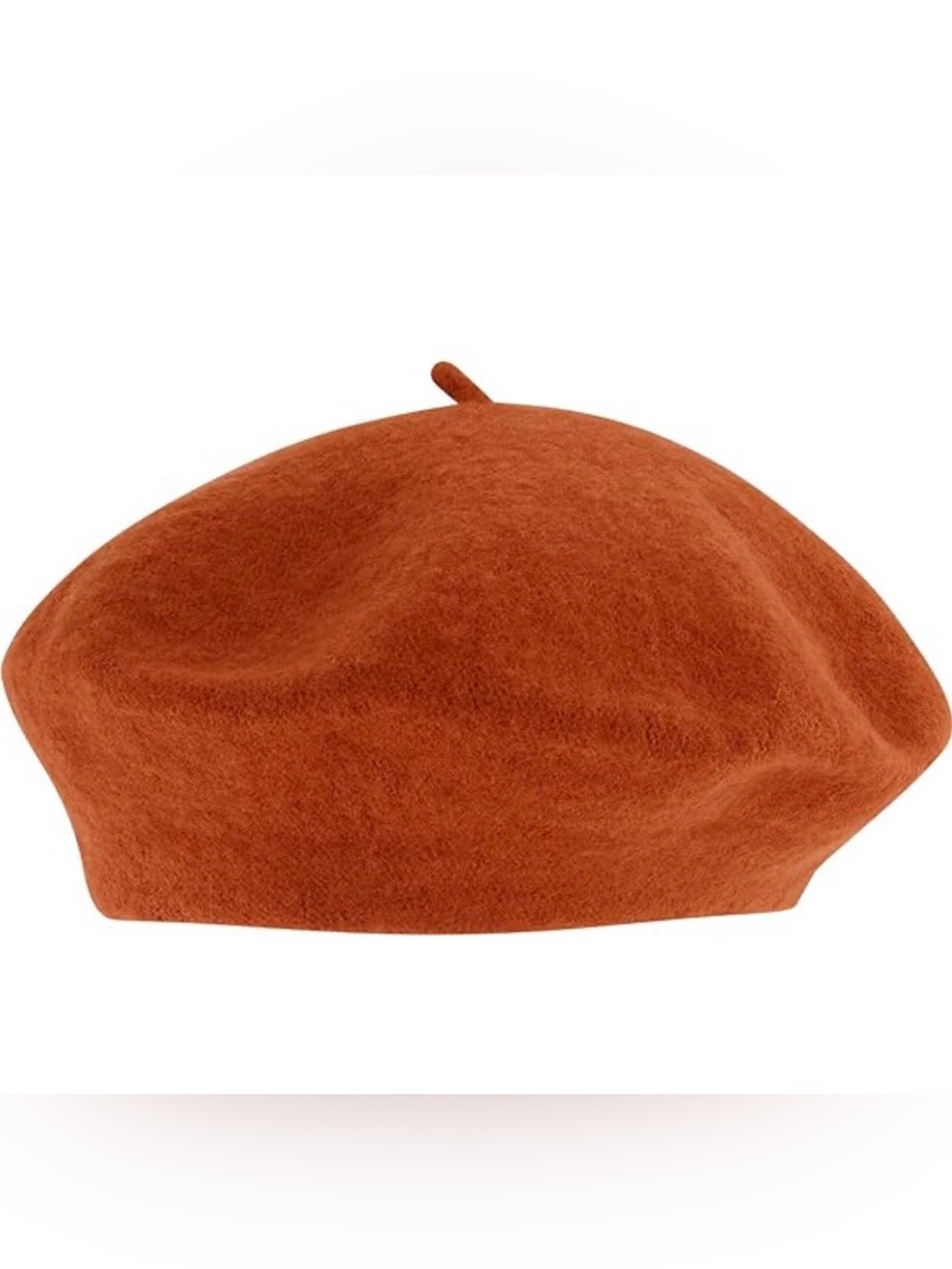 Parkhurst Classic Wool Basque Beret - Rust Orange - Made in Canada minimalist